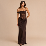 Alessia – vestido de silueta esculpida con encaje estructurado