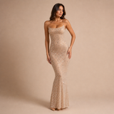 Natalia – vestido ajustado de efecto glam con caída elegante