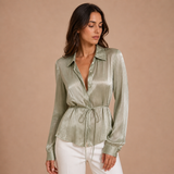 Sofía – blusa camisera de estilo refinado con toque femenino