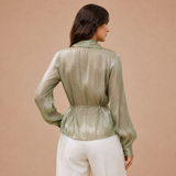 Sofía – blusa camisera de estilo refinado con toque femenino