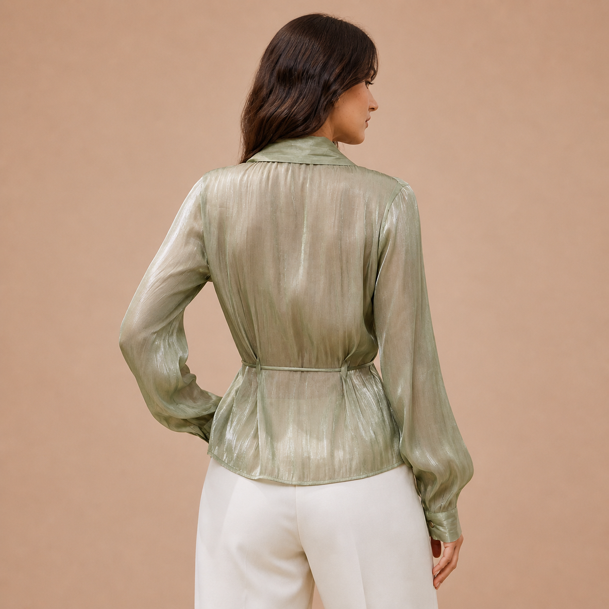 Sofía – blusa camisera de estilo refinado con toque femenino