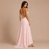 Mariana - Vestido largo de encaje con espalda descubierta