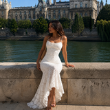 Mariana - Vestido largo de encaje con espalda descubierta