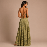 Mariana - Vestido largo de encaje con espalda descubierta