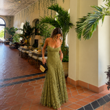 Mariana - Vestido largo de encaje con espalda descubierta