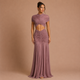 Raquel - Vestido maxi fruncido con cintura descubierta y silueta sirena