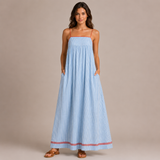 Catalina - Vestido maxi de rayas
