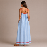 Catalina - Vestido maxi de rayas