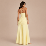 Claudia - Vestido maxi con tirantes finos y falda fluida