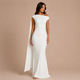 Regina - Vestido maxi hombros caídos y silueta ceñida