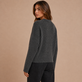 Noa – cárdigan de punto suave con lazo frontal minimalista