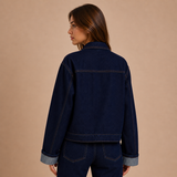Nora – chaqueta denim clásica de corte recto atemporal