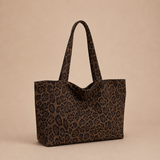 Maleta tote estampado de leopardo