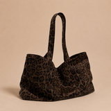 Maleta tote estampado de leopardo