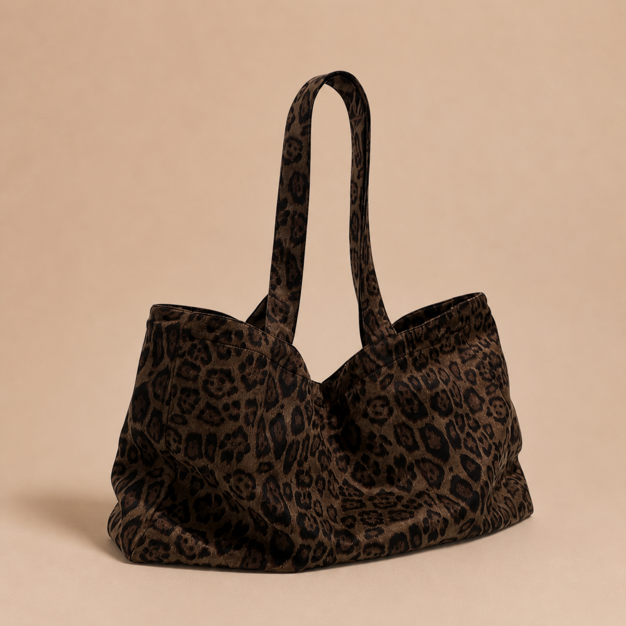Maleta tote estampado de leopardo
