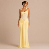 Chloe - Vestido Drapado Mantequilla