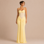Chloe - Vestido Drapado Mantequilla