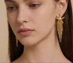 Pendientes con estrella dorada