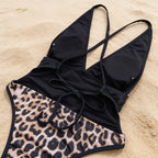Bañador con estampado de leopardo
