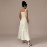Alba – vestido midi fluido con textura floral