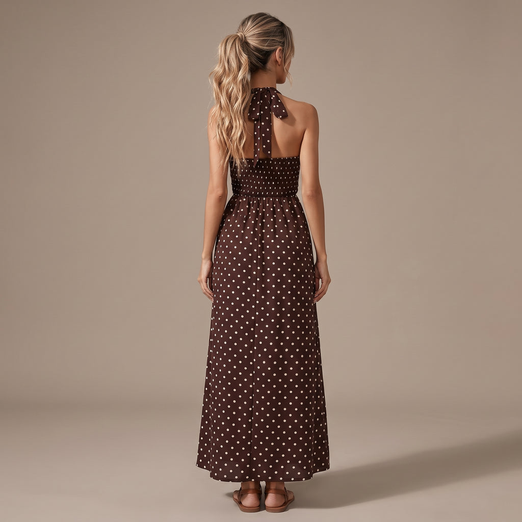 Lola – vestido largo con escote halter