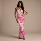 Valeria – vestido largo entallado con estampado floral
