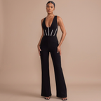 Noemia – mono negro estructurado con detalle brillante
