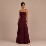 Mariana - Vestido largo de encaje con espalda descubierta